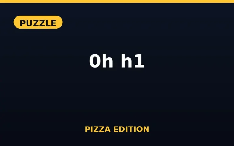 Play 0h h1 Pizza Edition free online in your browser - no download or sign-up required