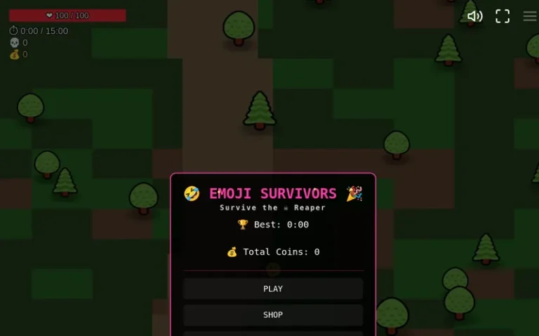 Play Emoji Survivors Pizza Edition free online in your browser - no download or sign-up required