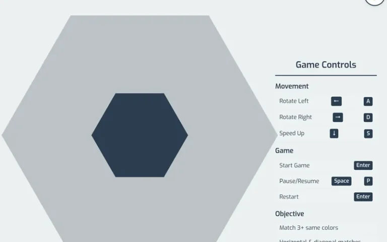 Play Hextris Pizza Edition free online in your browser - no download or sign-up required