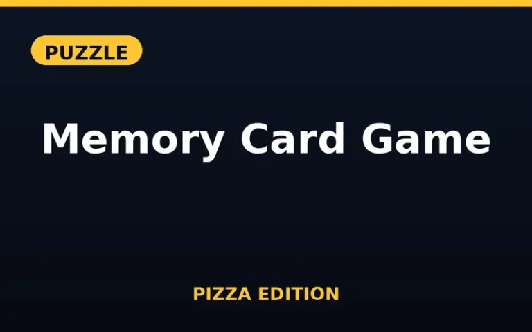 Play Memory Card Game Pizza Edition free online in your browser - no download or sign-up required