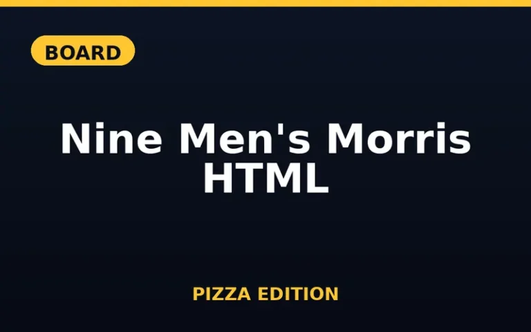 Play Nine Men's Morris HTML Pizza Edition free online in your browser - no download or sign-up required