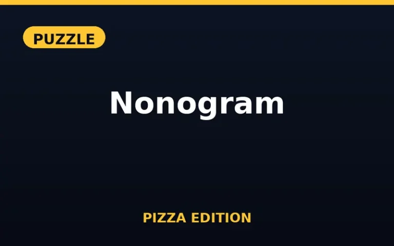 Play Nonogram Pizza Edition free online in your browser - no download or sign-up required