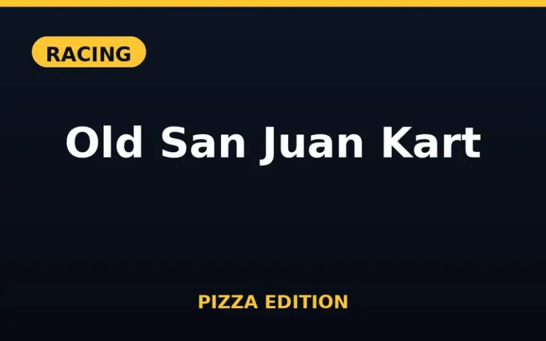 Play Old San Juan Kart Pizza Edition free online in your browser - no download or sign-up required