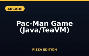 Pac-Man Game (Java/TeaVM) Pizza Edition
