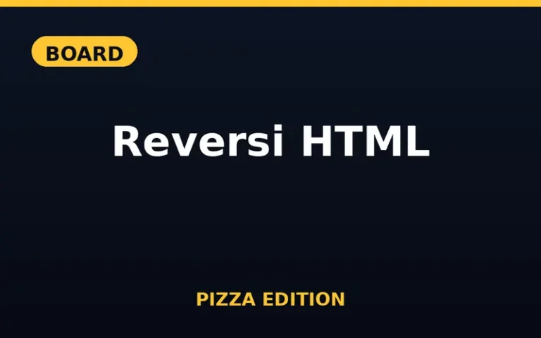 Play Reversi HTML Pizza Edition free online in your browser - no download or sign-up required
