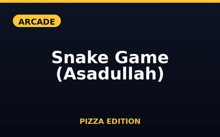 Play Snake Game (Asadullah) Pizza Edition free online in your browser - no download or sign-up required