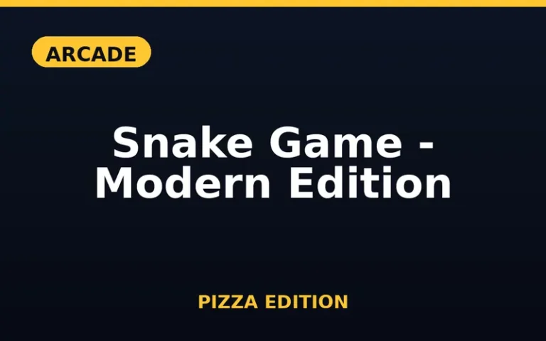 Play Snake Game - Modern Edition Pizza Edition free online in your browser - no download or sign-up required