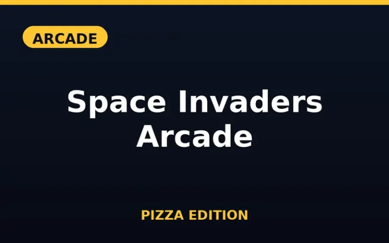 Play Space Invaders Arcade Pizza Edition free online in your browser - no download or sign-up required