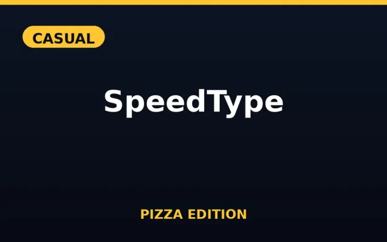 Play SpeedType Pizza Edition free online in your browser - no download or sign-up required