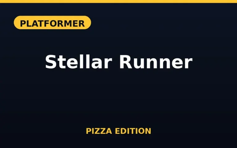 Play Stellar Runner Pizza Edition free online in your browser - no download or sign-up required
