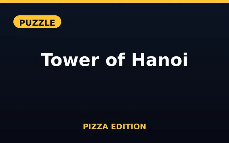 Play Tower of Hanoi Pizza Edition free online in your browser - no download or sign-up required