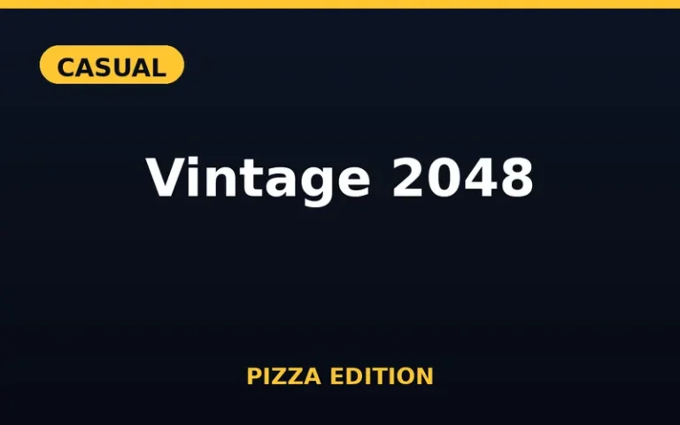 Play Vintage 2048 Pizza Edition free online in your browser - no download or sign-up required