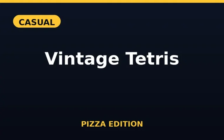 Play Vintage Tetris Pizza Edition free online in your browser - no download or sign-up required